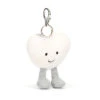 Jellycat Amuseable Cream Heart Bag Charm 13 X 9 X 3 Cm