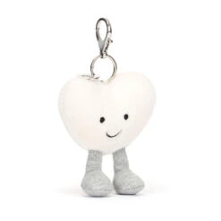 Jellycat Amuseable Cream Heart Bag Charm 13 X 9 X 3 Cm