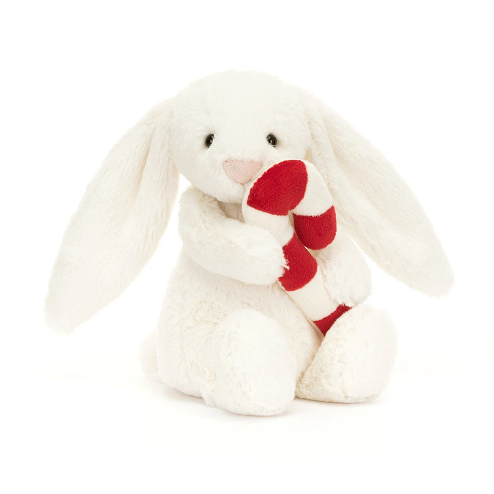 Jellycat Bashful Bunny With Candy Cane 18 X 9 X 8 Cm 3 Jellycat Bashful Bunny With Candy Cane 18 X 9 X 8 Cm
