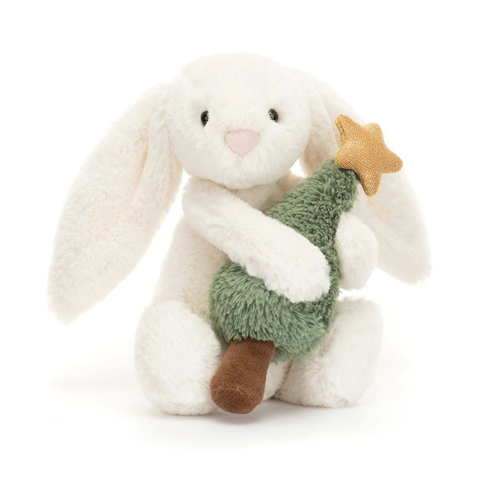 Jellycat Bashful Bunny With Christmas Tree 18 X 9 X 8 Cm 2 Jellycat Bashful Bunny With Christmas Tree 18 X 9 X 8 Cm