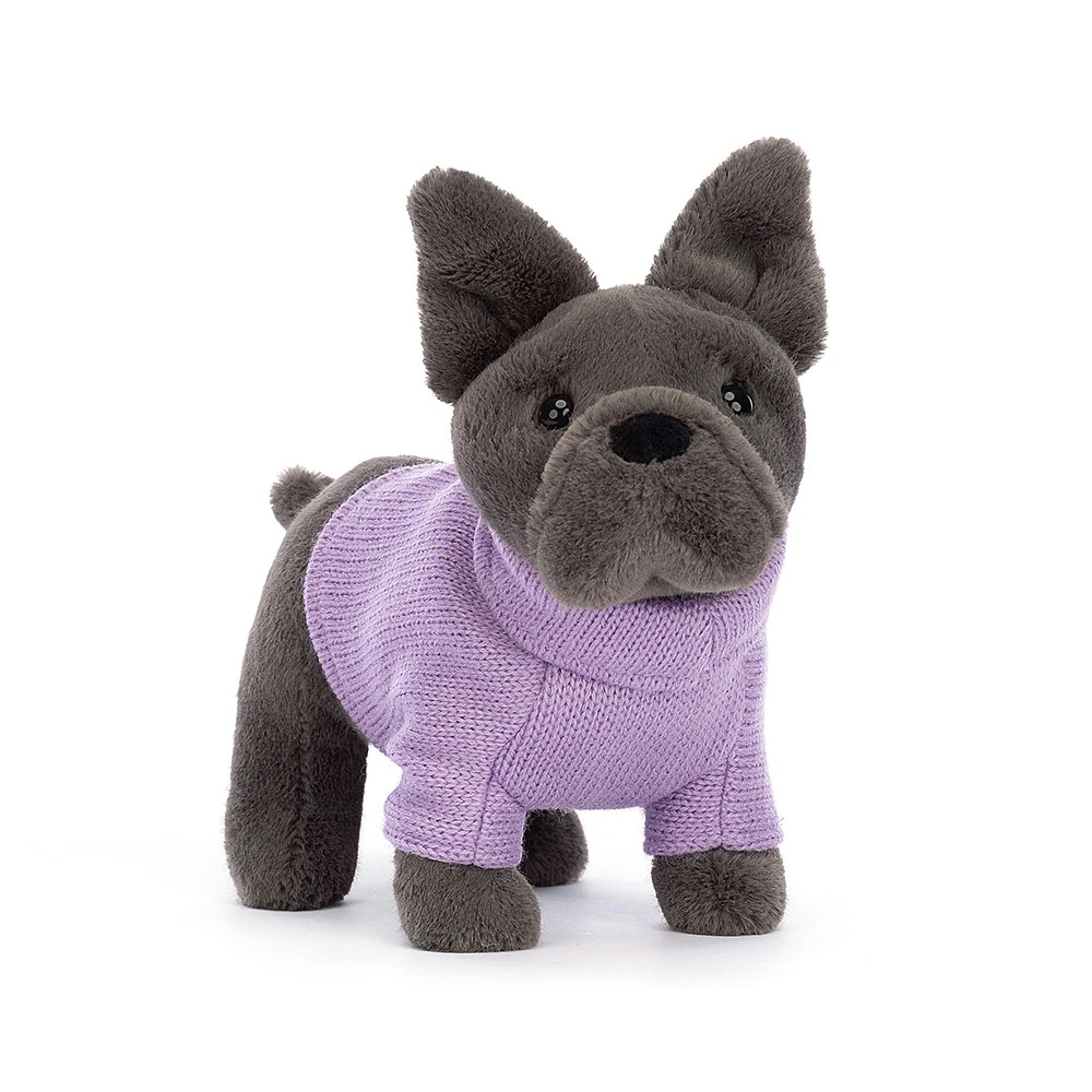Jellycat Sweater French Bulldog Purple 17 X 19 Cm 3 Jellycat Sweater French Bulldog Purple 17 X 19 Cm