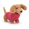 Jellycat Sweater Sausage Dog Pink 14 X 7 Cm 2 Jellycat Sweater Sausage Dog Pink 14 X 7 Cm -The Little Ones S3SDP