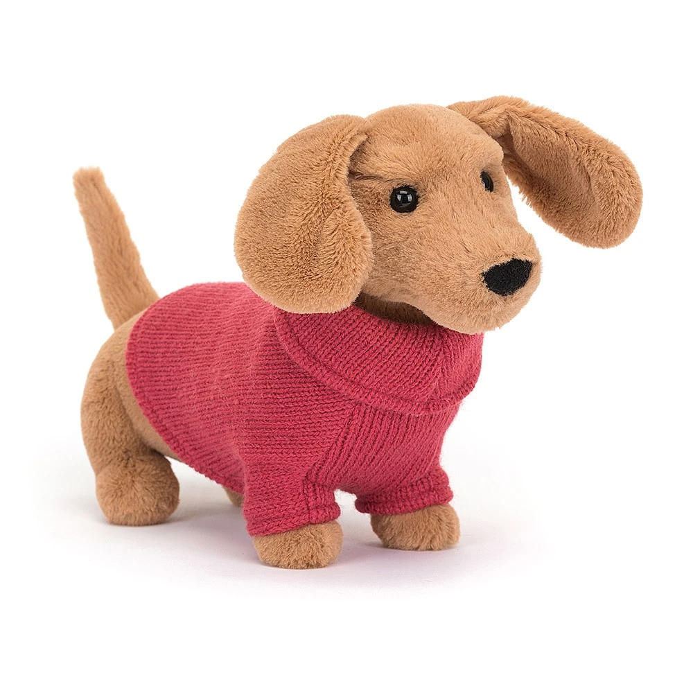 Jellycat Sweater Sausage Dog Pink 14 X 7 Cm 3 Jellycat Sweater Sausage Dog Pink 14 X 7 Cm