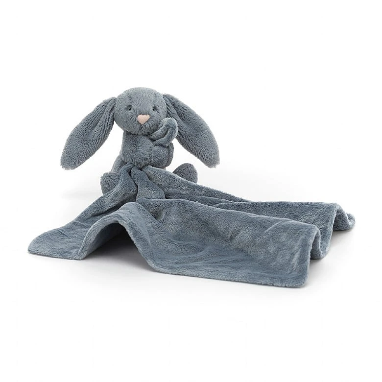 Jellycat Bashful Dusky Blue Bunny Soother 34 X 34 Cm 3 Jellycat Bashful Dusky Blue Bunny Soother 34 X 34 Cm