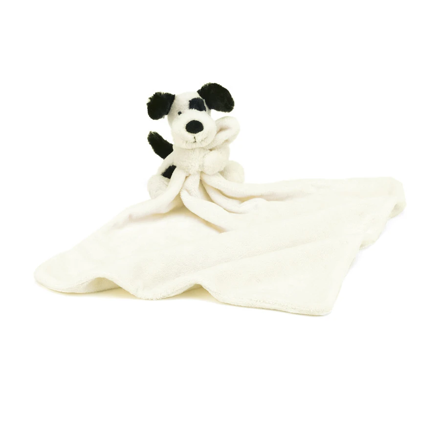 Jellycat Bashful Black And Cream Puppy Soother 34 X34 Cm 3 Jellycat Bashful Black And Cream Puppy Soother 34 X34 Cm
