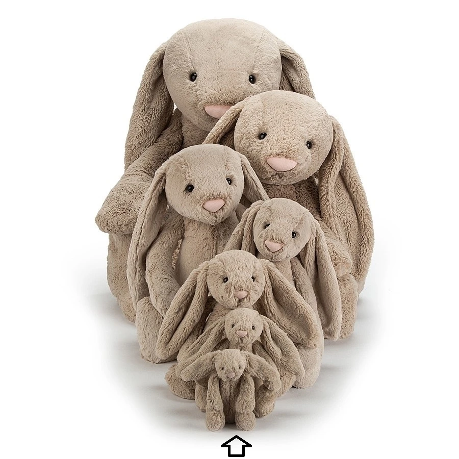 Jellycat Knuffel Konijn Bashful Beige Bunny Baby 6 Jellycat Knuffel Konijn Bashful Beige Bunny Baby - Afbeelding 4