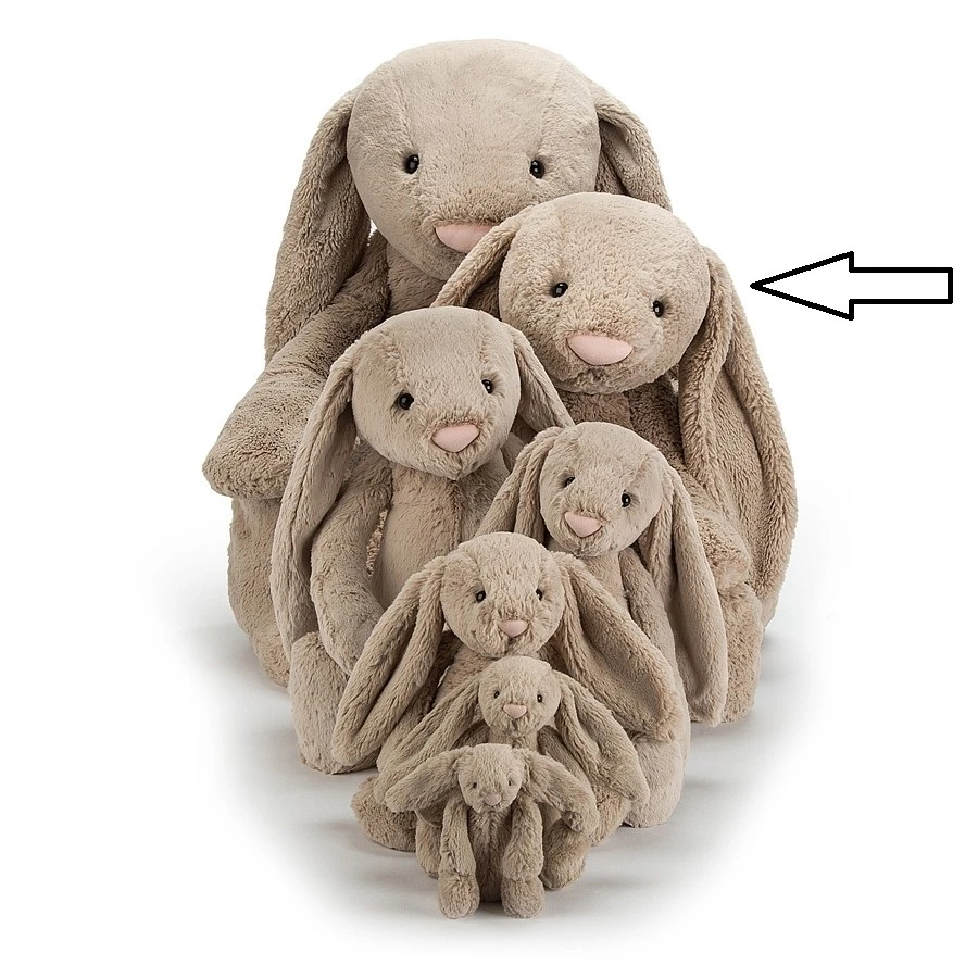 Jellycat Knuffel Konijn Bashful Beige Bunny Huge 7 Jellycat Knuffel Konijn Bashful Beige Bunny Huge - Afbeelding 5