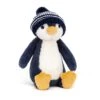 Jellycat Knuffel Pinguin Bashful Bobble Hat Penguin Navy