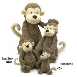 Jellycat Knuffel Aap Bashful Monkey 9 Jellycat Knuffel Aap Bashful Monkey -The Little Ones image 540