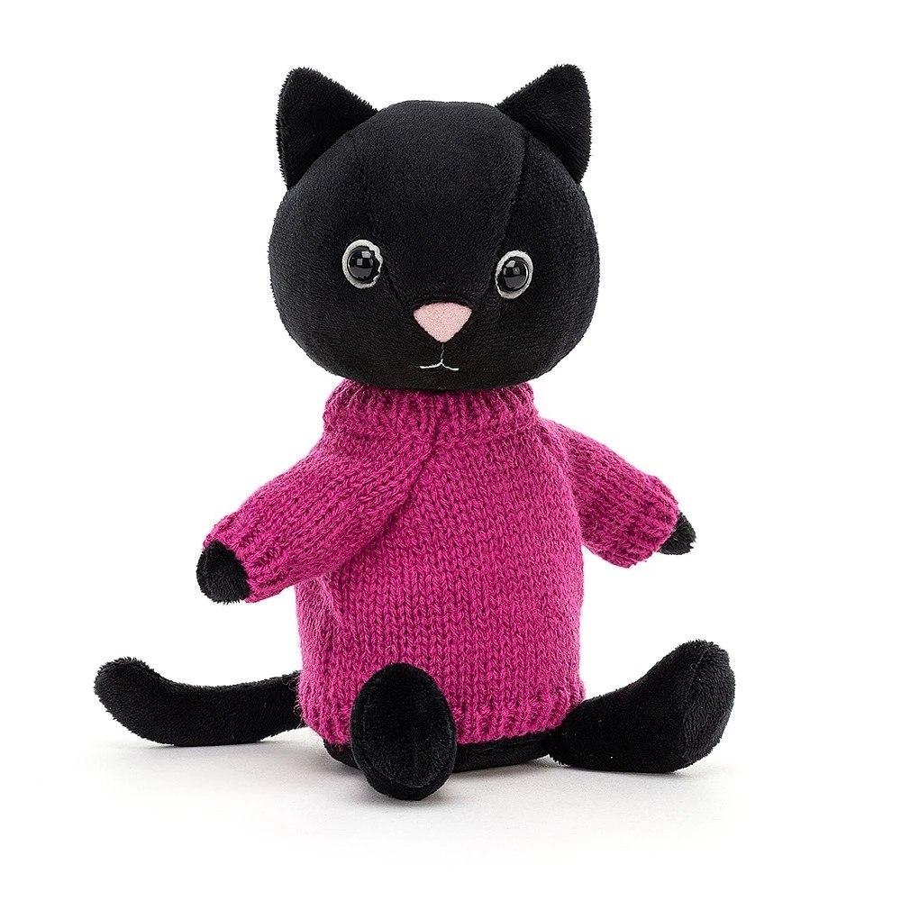 Jellycat Knuffel Kat Kniten Kitten Fuschia 3 Jellycat Knuffel Kat Kniten Kitten Fuschia