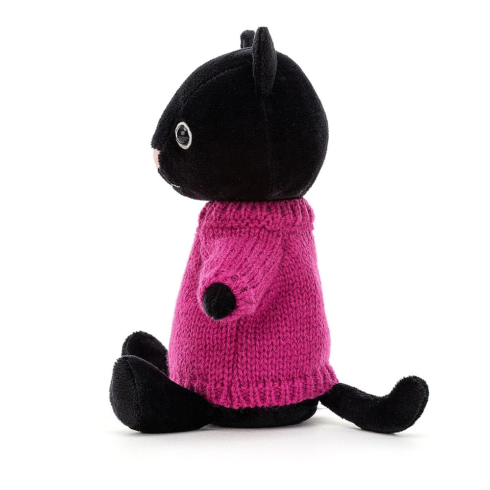 Jellycat Knuffel Kat Kniten Kitten Fuschia 4 Jellycat Knuffel Kat Kniten Kitten Fuschia - Afbeelding 2
