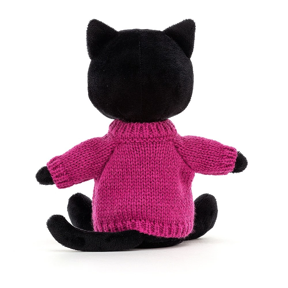 Jellycat Knuffel Kat Kniten Kitten Fuschia 5 Jellycat Knuffel Kat Kniten Kitten Fuschia - Afbeelding 3