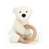 Jellycat Knuffel Rammelaar IJsbeer Shooshu Perry Polar Bear Wooden Ring Toy -The Little Ones image 677
