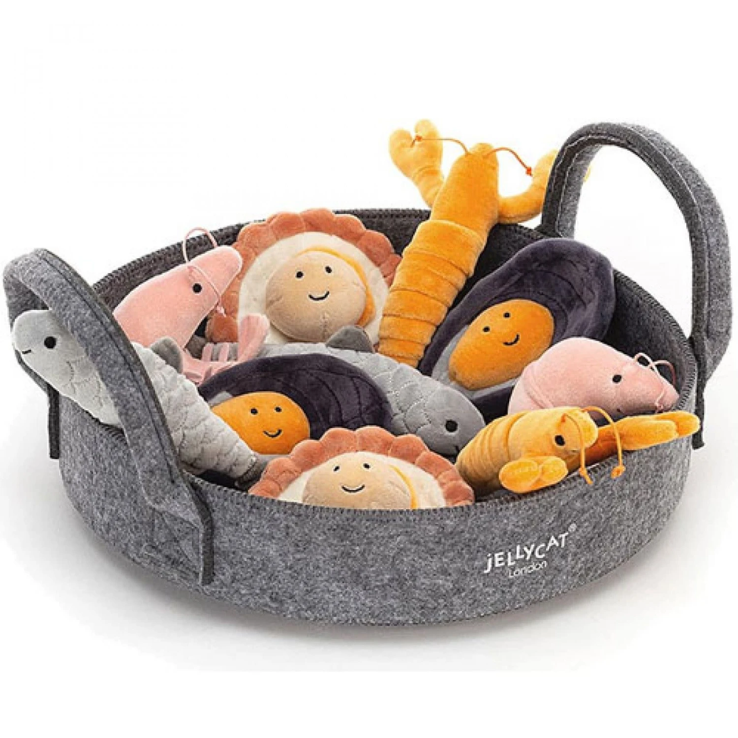 Jellycat Jellycat Knuffels - Sensational Seafood Tray, 5cm 3 Jellycat Jellycat Knuffels - Sensational Seafood Tray, 5cm