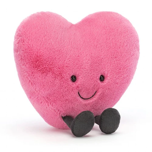 Jellycat Knuffels - Amuseable Hot Pink Heart, 11cm 3 Jellycat Knuffels - Amuseable Hot Pink Heart, 11cm