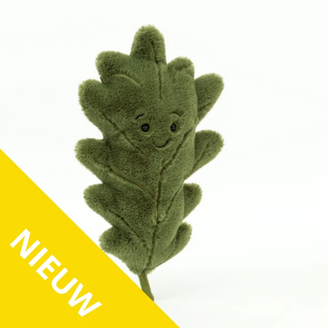 Jellycat Knuffels - Eikenblad, 22cm (Woodland Oak Leaf Little) 3 Jellycat Knuffels - Eikenblad, 22cm (Woodland Oak Leaf Little)