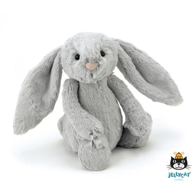 Jellycat Knuffels - Konijn Zilvergrijs, Medium 31cm (Bashful Silver Bunny Medium) 3 Jellycat Knuffels - Konijn Zilvergrijs, Medium 31cm (Bashful Silver Bunny Medium)