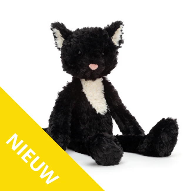 Jellycat Knuffels - Zwarte Kat, 36cm (Smuffle Cat) 3 Jellycat Knuffels - Zwarte Kat, 36cm (Smuffle Cat)